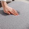 Storage Ottoman Bench For End Of Bed Gold Legs, Modern Gray Faux Fur Entryway Bench Upholstered Padded With Storage For Living Room Bedroom - Gray - Image 16