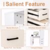 Modern Computer Desk With Built In Socket 3 Slide Drawers 4 Storage Levels - White - Image 10