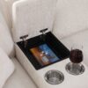 Rene - Sectional Sofa With Ottoman - Beige - Image 2