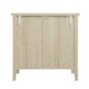 Rattan 2 Door Cabinet, Suitable For Bedroom - Natural - Image 3