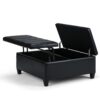 Ellis - Coffee Table Storage Ottoman - Midnight Black - Image 2