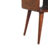 Mini Curve Lower Bedside Table - Chestnut - Image 7