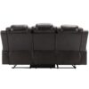 3 Pieces Recliner Sofa Sets Home Theater Seating Manual Recliner Chair With Center Console And Led Light Strip For Living Room - Brown - Image 15