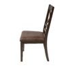 Country Style Dining Chairs (Set of 2) With Cross Back Design - Brown - Image 7