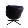 360° Swivel Office Chair, Modern Chenille Chair With And Metal Base Frame, No Wheels, Accent Chair - Dark Blue - Image 14