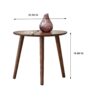 Center Table Low Table 100% Solid Oak Wood Top Plate Desk Pebble Shaped Natural Wooden Coffee Table - Walnut - Image 8