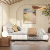 Alpine - King Puffy Modern Platform Bed - Ivory White - Image 11
