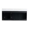Contemporary 48" Wall Mounted Bathroom Vanity With Resin Sink And Soft Closing Doors And Line - Black Chestnut - Image 18
