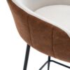 Modern Style Counter Height Bar Stools, With Comfortable Upholstery, Durable Metal Legs Ensure Stability - Brown - Image 15