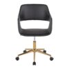 Margarite - Contemporary Task Chair - Gold / Black - Image 5