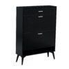 Shoe Cabinet, Shoe Storage Shelves - Black - Image 2