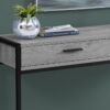 Accent Console Table For Entryway, Storage Drawer - Gray - Image 2