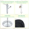 Modern Stainless Steel Spray Painted Hanger With Reinforcement 72" Raised Design Optional - Silver - Image 7