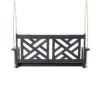 Alejandro - Acacia Wood Porch Swing With Slat Panel Seating - Dark Gray - Image 11