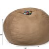 Comfortable High Density Shredded Foam Bean Bag Chair With Removable Microsuede Cover - Tuscany - Image 2