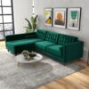 Christian - Sectional Sofa Left Facing - Green - Image 6