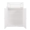 Twin Size Loft Bed With Drawers, Desk, And Wardrobe - White - Image 9