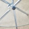 Modern Round Clear Glass Dining Table With Unique Metal Legs For 4 6 People - Silver - Image 11