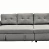 Convertible L Shaped Sectional Sleeper Sofa Bed, Saving Pull Out Couch - Gray - Image 8