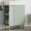 Bathroom Vanity, Combo Cabinet, Bathroom Storage Cabinet, Single Ceramic Sink, Left Side Storage - Green - Image 19