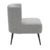 Fran - Contemporary Slipper Chair - Black / Light Gray - Image 2