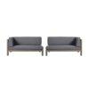 Brava - X Back Left Right Corner Bench Set - Dark Gray - Image 3