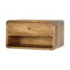 Floating Curve Open Slot Nightstand - Oak - Image 3