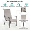Outdoor All-Weather Sling Dining Chairs (Set of 2) - Gray - Image 8
