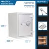 1.64 Cubic Ft Biometric Fireproof Safe - Gray - Image 10