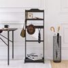 Accent Portable Garment Rack, Clothes Valet Stand With Storage Organizer - Black - Image 12