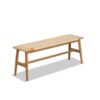 Woven Design Dining Bench For Dining Room, Bedroom - Natural Oak - Image 5