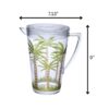 Unbreakable Plastic Water Pitcher With Lid, Palm Tree Design - Clear - Image 4