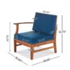 Perla - 5 Pieces Sofa Set - Blue - Image 5