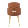 Dahlia - Contemporary Dining Chair (Set of 2) - Gold / Camel - Image 5