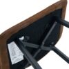 Techno Fabric Bar Chair (Set of 2) Comfortable - Brown / Black - Image 11