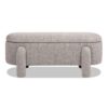 Hugo - Oval Fully Upholstered Storage Bench - Brown - Image 3