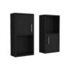 Wall Mounted Bathroom Medicine Cabinet Eak Two Doors, Two Shelves - Black - Image 3