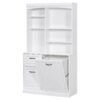 Bathroom Storage Cabinet With Tilt Out Hamper, Tall Free Standing Organizer With Drawers & Adjustable Shelves, Linen Tower With Steel Handles - White - Image 16