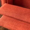 Macedonia - Mid Century Modern Button Tufted Fabric Recliner - Orange - Image 6