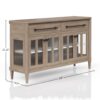 Power Ready - Buffet With Glass Cabinet Doors - Sand - Image 8