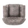 Accented Push Back Recliner Chair With Rolled Arms, Cocooning Comfort - Brown Gray - Image 6
