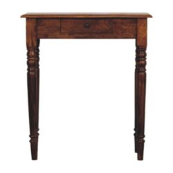 Turned Legs 1 Drawer Console - Brown