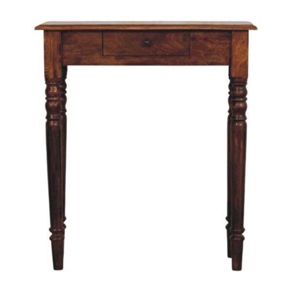 Turned Legs 1 Drawer Console - Brown