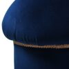 Ellen - Upholstered Clover Ottoman With Gold Bullion Fringe - Navy Blue - Image 5
