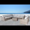 Modern 8 Person Outdoor Seating Group With Cushions - Gray Mix - Image 2