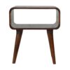 Curved Open Nightstand - Antique Brown / Chestnut - Image 7