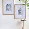 Fake Pencil Architectual Wall Art, Wall Decor Accent (Set of 2) - Silver - Image 4