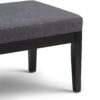 Lacey - Tufted Ottoman Bench - Slate Gray - Image 7