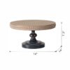 Wooden Display Stand With Beaded Trim - Black Brown - Image 9