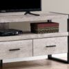 TV Stand, Console, Media Entertainment Center, Storage Drawers, Elegant Design - Taupe - Image 9